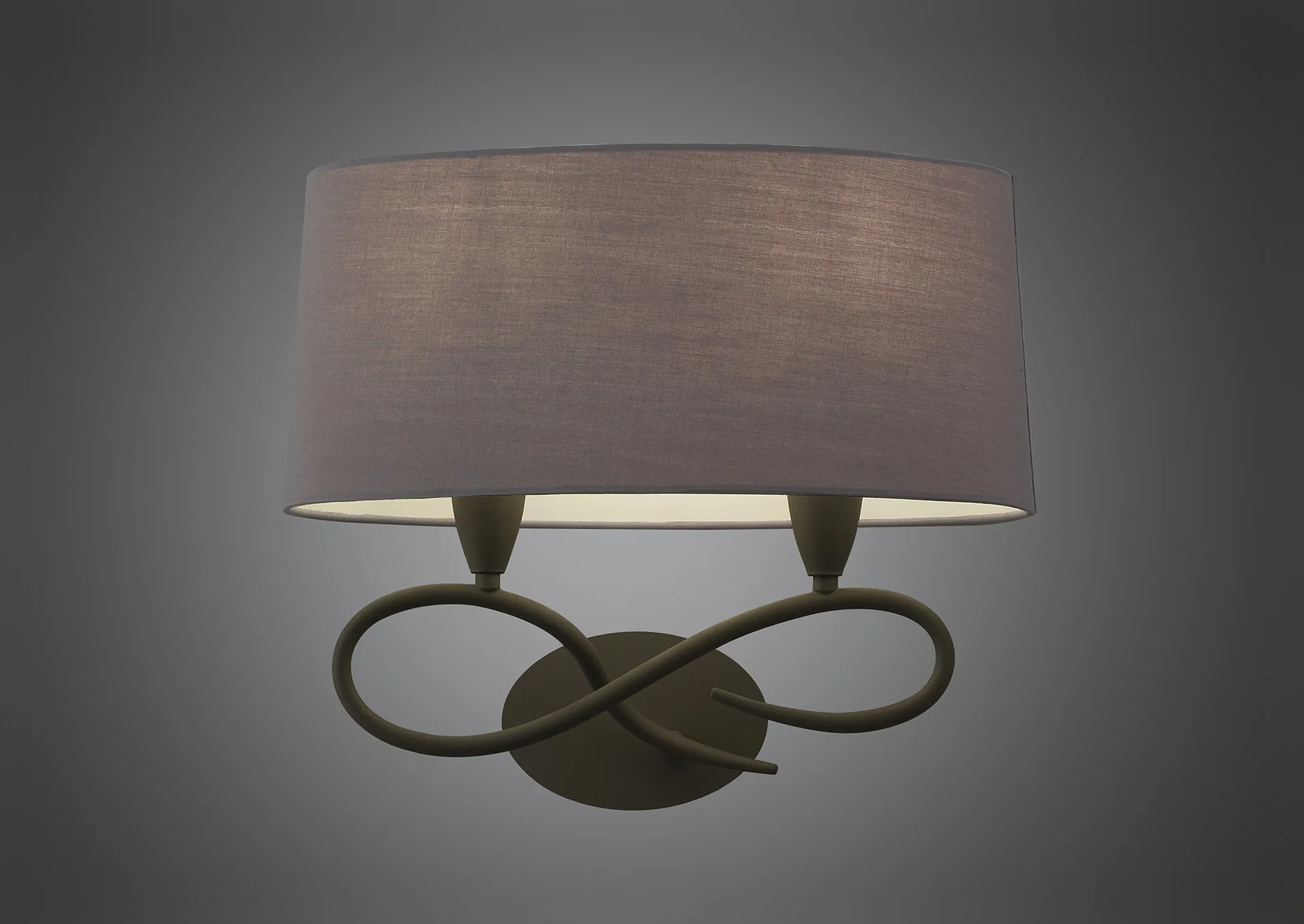 Lua Ash Grey Wall Lights Mantra Armed Wall Lights